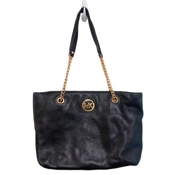 Michael Kors Black Leather Shoulder Bag - Picture 1 of 4